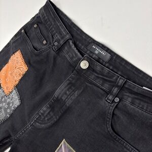 Serenede Chosen Destiny Jeans Men 38x31 (36 Waist) Slim Tapered Black Distressed